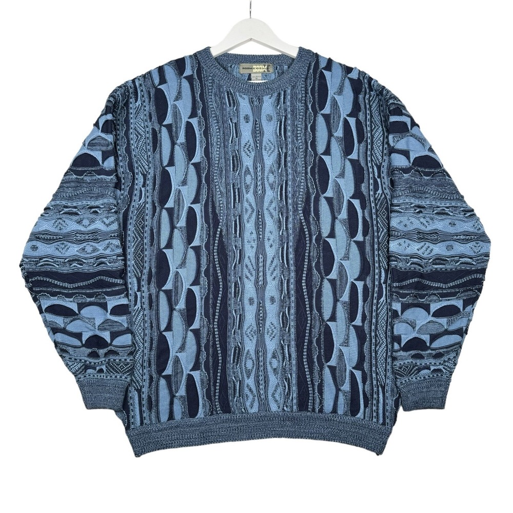Vintage Y2K Boom X Knitwear Sweater - Men's XL - Coogi Style Cosby